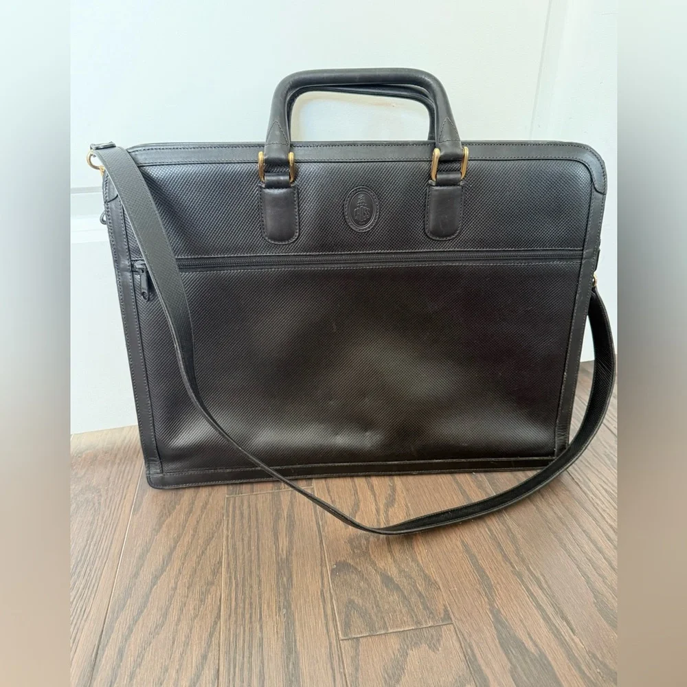 Mark Cross Leather Briefcase Laptop Bag